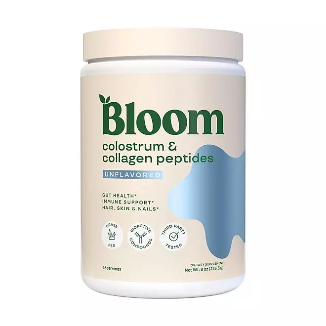 Bloom Nutrition Colostrum & Collagen Peptides, 0.64 lbs.