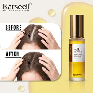 Karseell Collagen Hair Treatment Deep Repair Conditioning for All Hair Types, 16.9 oz/500ml + Argan Oil Hair Serum for Dry Damaged Hair, 1.7 oz/50ml