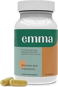 Emma Doctors Endorsed Gut Health Supplement - 60 Capsules - Relief from Gas and Bloating, Repairs Leaky Gut with Magnesium, Berberine, Vitamin D, Quercetin & More - Gut Health & Colon Cleanse Formula