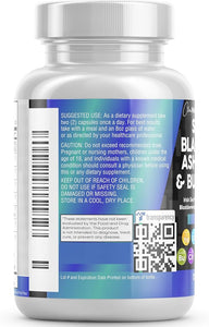 Sea Moss 3000mg Black Seed Oil 2000mg Ashwagandha 1000mg Turmeric 1000mg Bladderwrack 1000mg Burdock 1000mg & Vitamin C & D3 with Elderberry Manuka Dandelion Yellow Dock Iodine Chlorophyll ACV