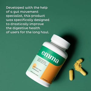 Emma Doctors Endorsed Gut Health Supplement - 60 Capsules - Relief from Gas and Bloating, Repairs Leaky Gut with Magnesium, Berberine, Vitamin D, Quercetin & More - Gut Health & Colon Cleanse Formula