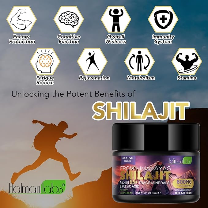 Pure 100% Himalayan Shilajit, Soft Resin, Organic, Extrmely Potent, Fulvic Acid 60g