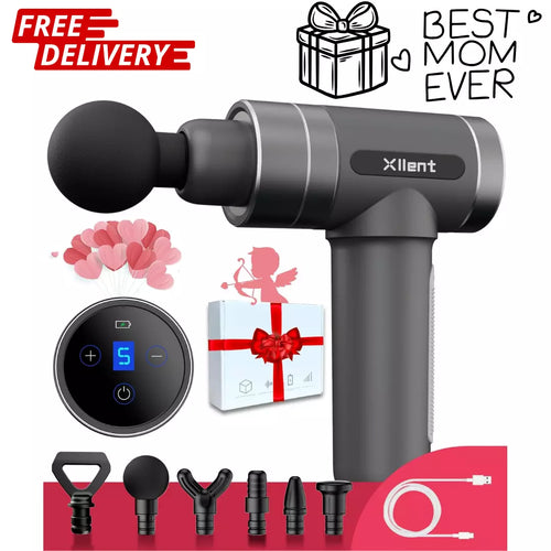 Massage Gun Deep Tissue Muscle Handheld Percussion Massager For Body Back And Neck Pain Ultra Compact Elegant Design Powered By High Torque Father‘s Day Gift Mother‘s Day Gift for Wife